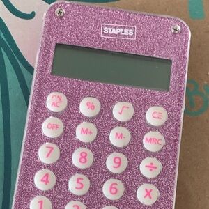Staples Pink Glitter calculator